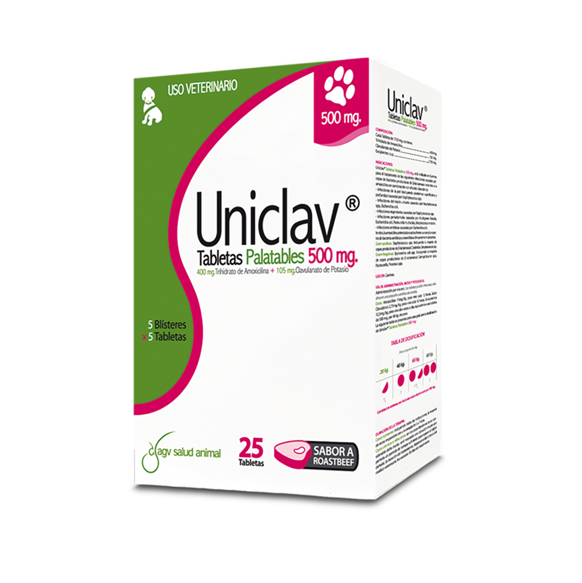 UNICLAV TAB X 500 MG (1 TABLETA)